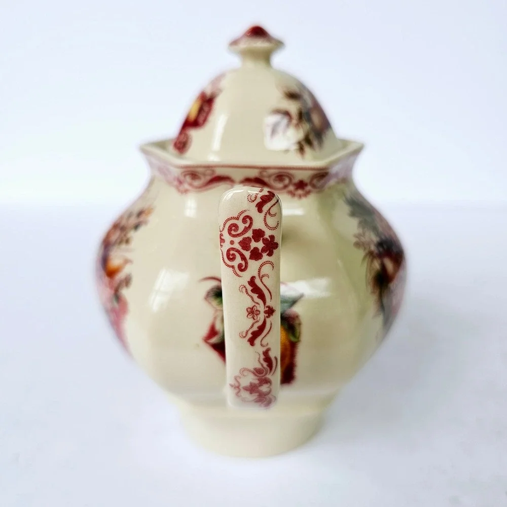 Vintage Teapot Antiche Riproduzioni Fruit Basket‎ Design - M581.2